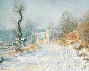 Claude Monet Road to Giverny in Winter oil painting on canvas